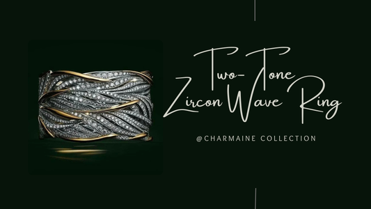 Elevate Your Style with the Two-Tone Zircon Wave Ring