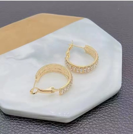 Moissanite Hoop Earrings