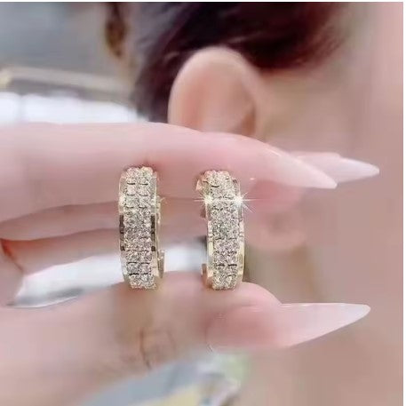 Moissanite Hoop Earrings