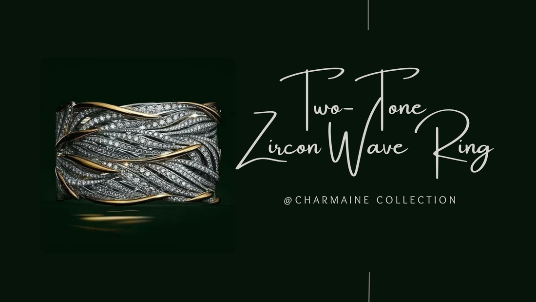 Elevate Your Style with the Two-Tone Zircon Wave Ring